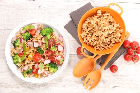 pasta salad with vegetableの写真素材