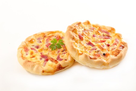 quiche isolated on white backgroundの写真素材