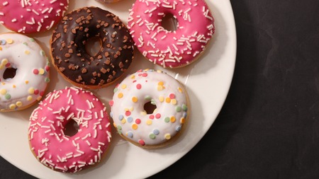 assorted delicious donutの写真素材