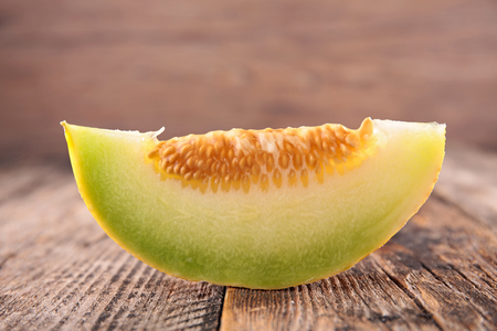 yellow melon sliceの写真素材