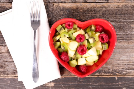 fruit salad, top viewの写真素材