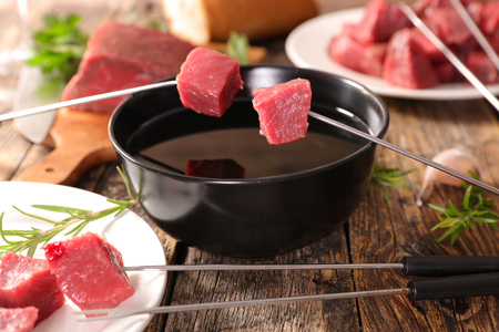 beef fondue partyの写真素材