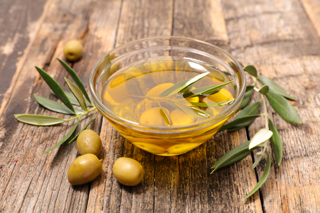 olive and olive oilの写真素材