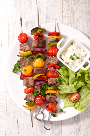 skewer barbecue, beefの写真素材