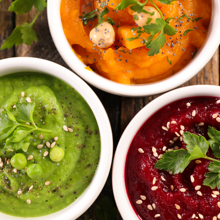 assorted vegetable dipの写真素材