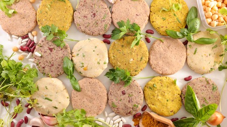 assorted of vegan burgerの写真素材