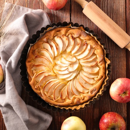 homemade apple pieの写真素材
