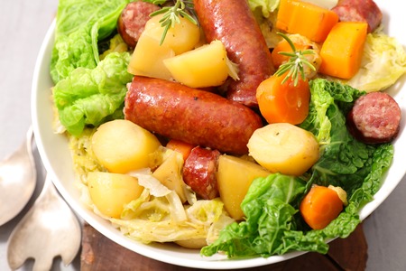 sausage and cabbageの写真素材