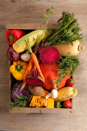 assorted raw vegetablesの写真素材