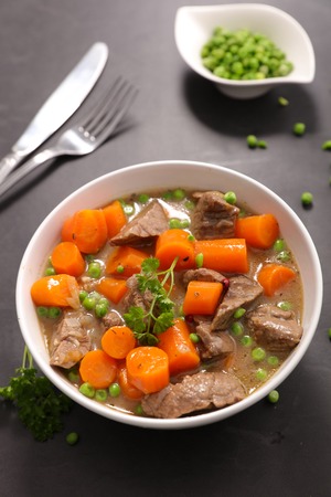 beef, carrot and peaの写真素材