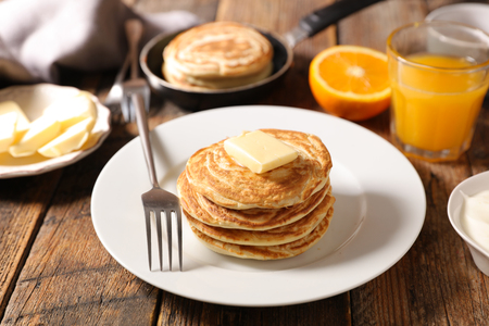 pancake for breakfastの写真素材