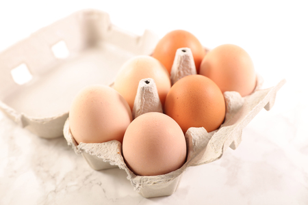 Egg in boxの写真素材