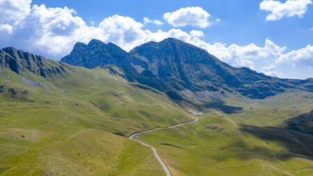 national park of Durmitor in Montenegro, beautiful mountain in Balkansの写真素材