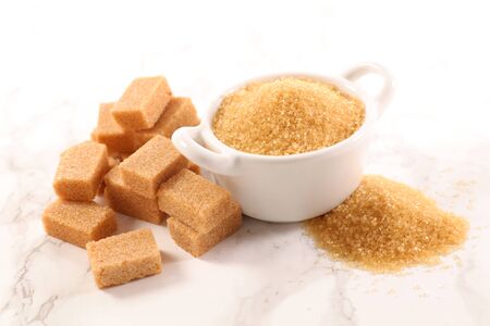 sugar cane, brown sugar cubeの写真素材