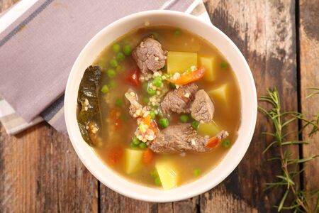 beef with vegetable and broth- traditional beef soupの写真素材