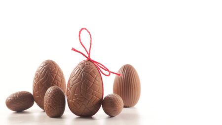 chocolate easter egg isolated on white background