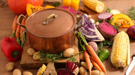 casserole with vegetable for soup