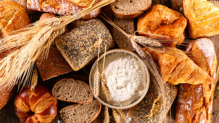 collection of various of bread