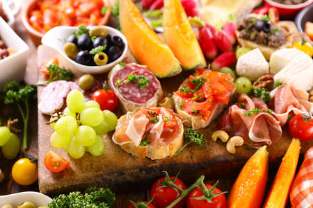 antipasto- assorted of buffet food