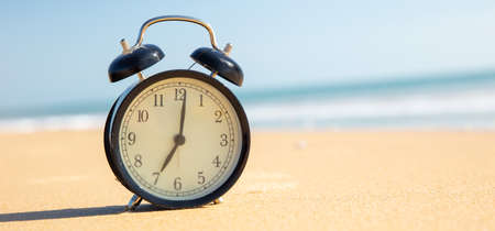 alarm clock on the beach