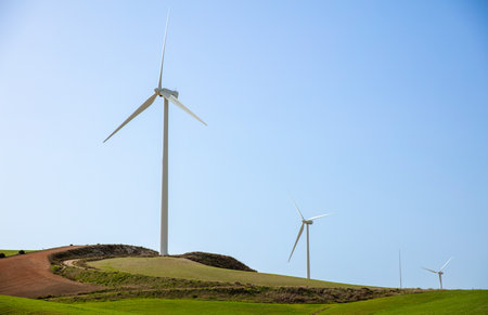 Wind turbine in countryside