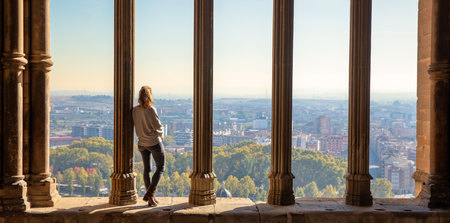 pensive womanの写真素材