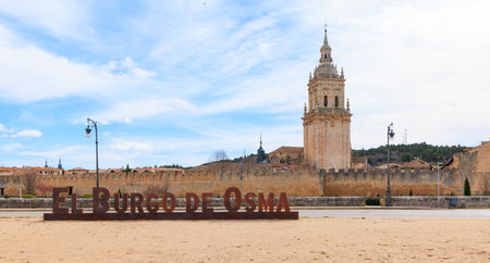 tourism at Burgo de Osma- Soria province in Spain, Castile and Leonのeditorial素材