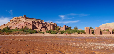 Kasbah of ait Benhaddou in Moroccoの写真素材