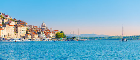 Sibenik town panoramic view- Travel, tour tourism, vacation- Croatia, Europaの写真素材