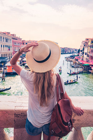 Travel destination, tour tourism in Italy, Europe, Veniceの写真素材