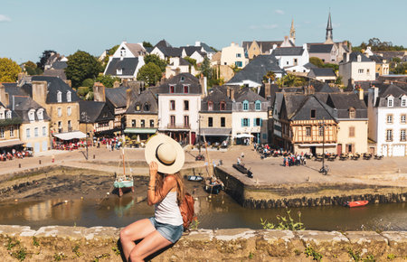 travel destination, tour tourism in Brittany- France-Saint Gustan Port- Auray