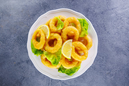 Top View of Fried Calamari Rings â€“ Simple and Delicious Appetizer