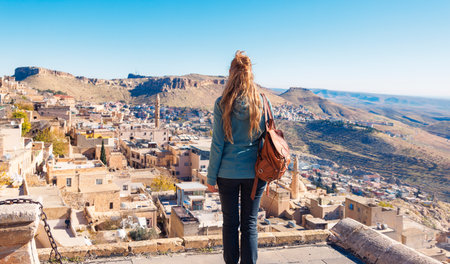 Woman Traveling in Mardin, Turkey - Historic Destination