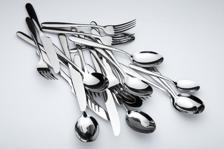 cutlery, white backgroundの写真素材