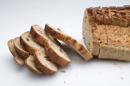 Bread, White backgroundの写真素材