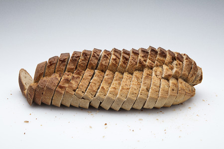 Bread, White background