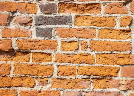 Wall backgrounds from Kerpichs of different colors and different houses.の写真素材