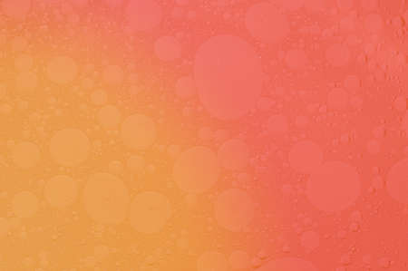 Oil texture with bubbles in orange-red gradient