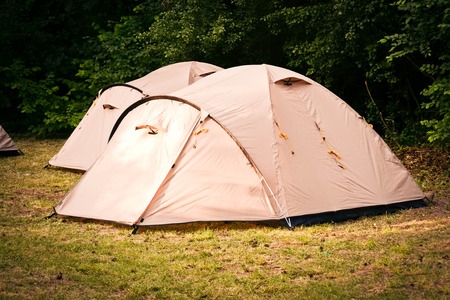 Tents for tourism in the forest, filterの写真素材