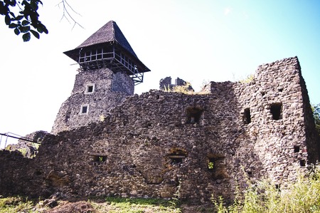 old castle ruins, sunny day and a clear sky, the filterの写真素材