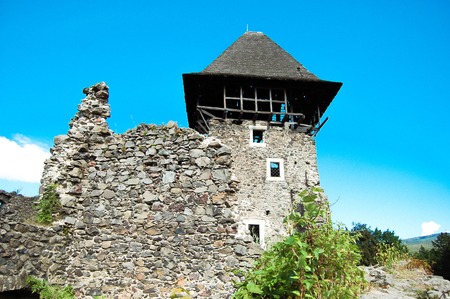 old castle ruins, sunny day and a clear sky, the filterの写真素材