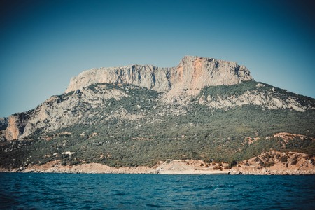 big wide mountain rock near the sea Crimeaの写真素材