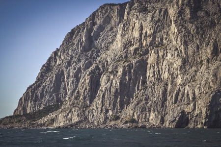 rock on a sunny day near the sea, Crimea, Ukraineの写真素材
