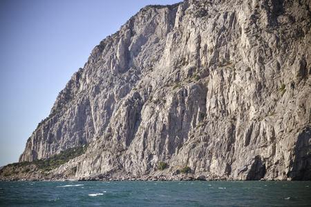 rock on a sunny day near the sea, Crimea, Ukraineの写真素材