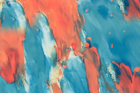 Abstract background blue and orange color on paper