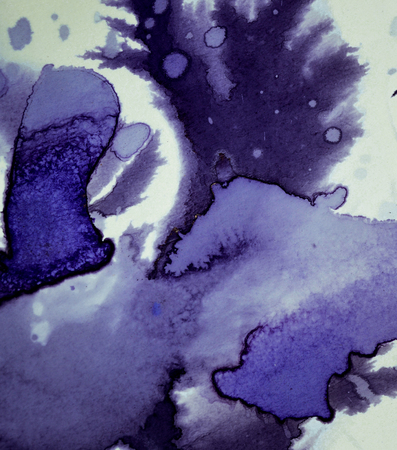 Dark spreads ink stains on a white background. Abstract backgroundの写真素材