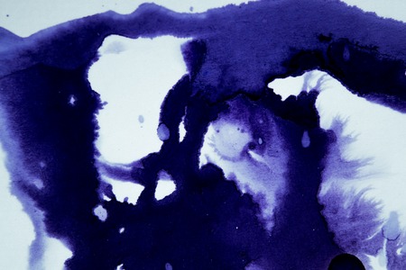 Dark spreads ink stains on a white background. Abstract backgroundの写真素材