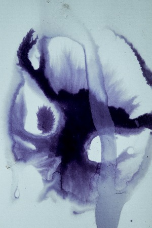 ink blot flowed, dark abstract background, associationの写真素材