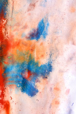 Mixing of paints of different colors on a white paper. Abstract colorful background, baseの写真素材