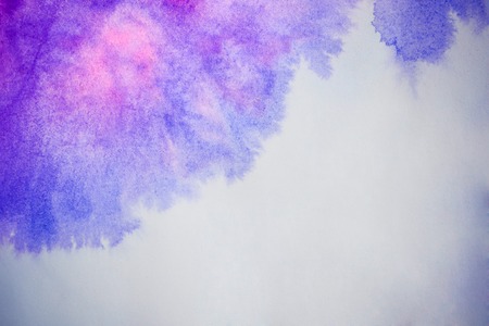 Blue and pink ink on white paper conveyed over close-up. Figure drawing resembles frost on the window, snowflakeの写真素材